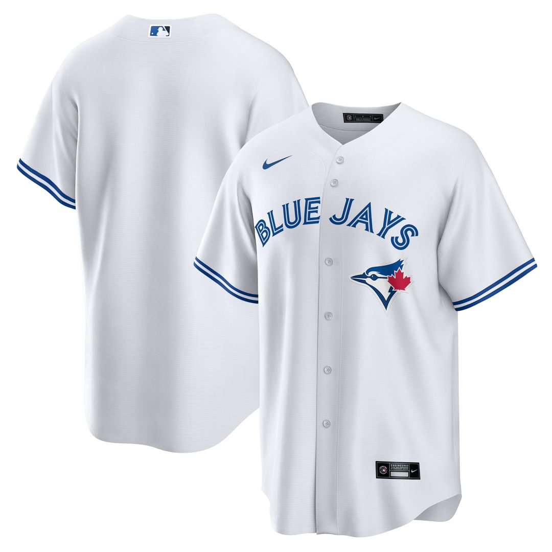 Toronto Blue Jays Nike White Home Replica Team Jersey product image 1, provided for visual reference and product detail