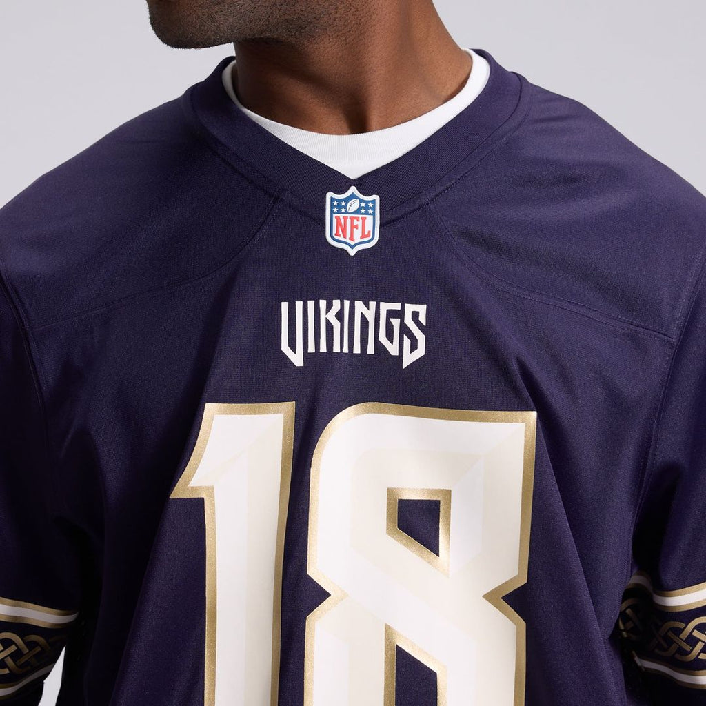 Minnesota Vikings Justin Jefferson Nike Purple 2026 Rivalries Collection Game Jersey product image 8, provided for visual