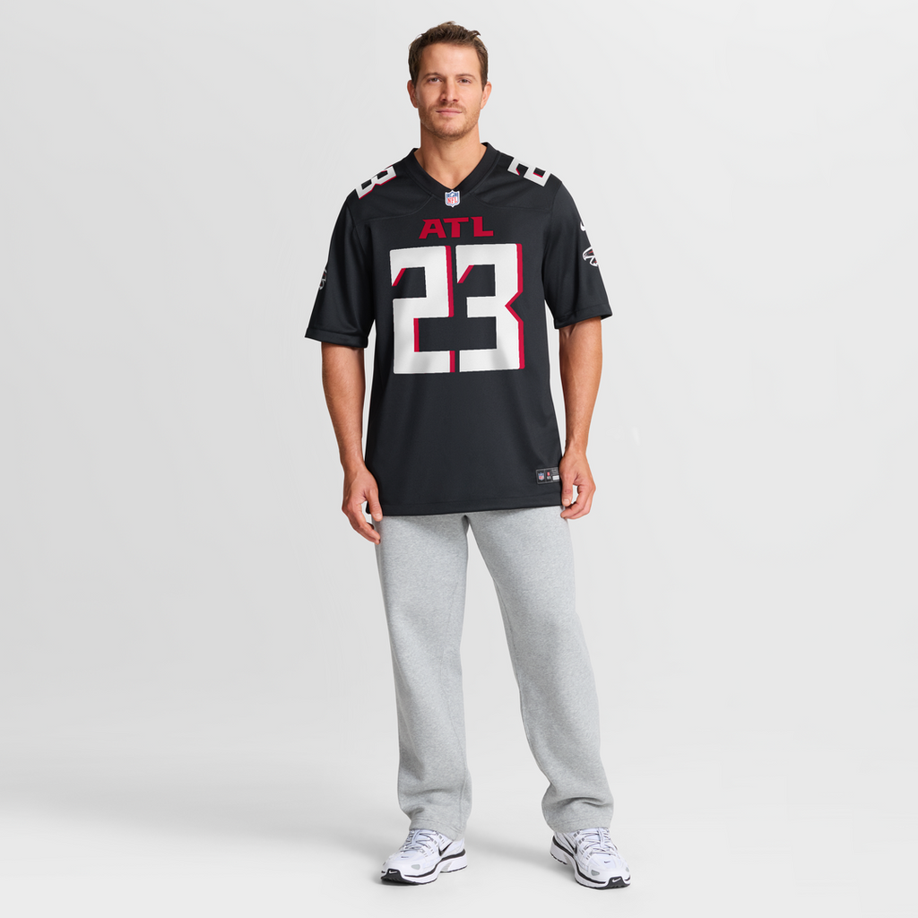 Atlanta Falcons DeMarcco Hellams Nike Black Team Game Jersey product image 7, provided for visual reference and product