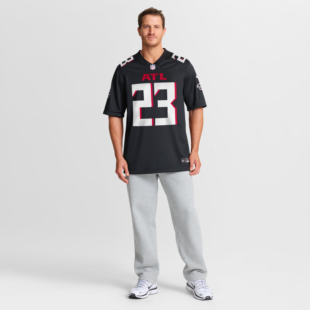 Atlanta Falcons DeMarcco Hellams Nike Black Team Game Jersey product image 7, provided for visual reference and product