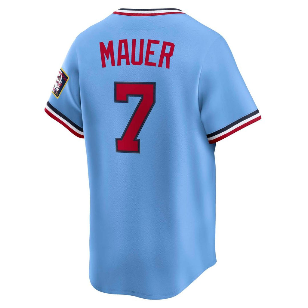 Minnesota Twins Joe Mauer Nike Light Blue Throwback Cooperstown Collection Limited Jersey product image 3, provided for
