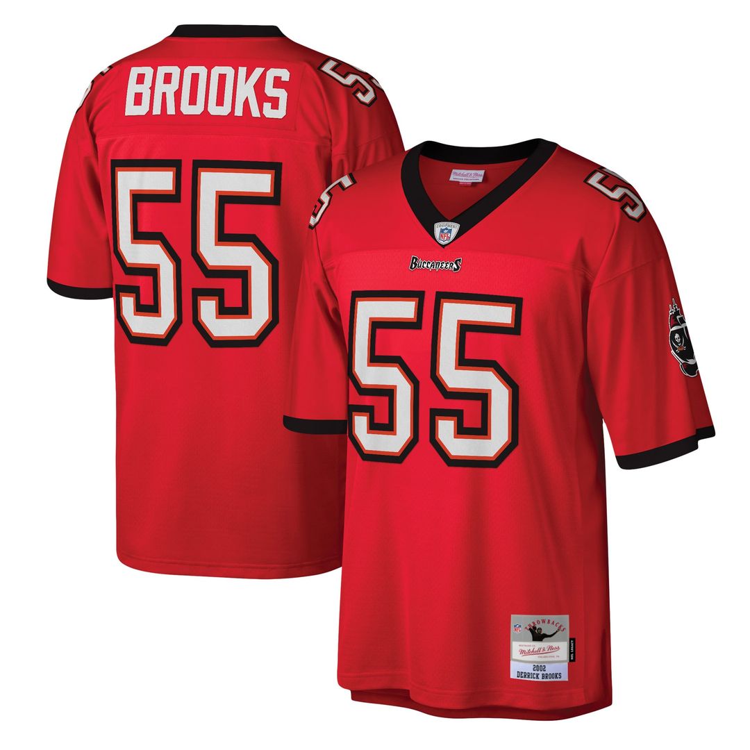 Tampa Bay Buccaneers Derrick Brooks Mitchell & Ness Orange Legacy Replica Jersey product image 7, provided for visual