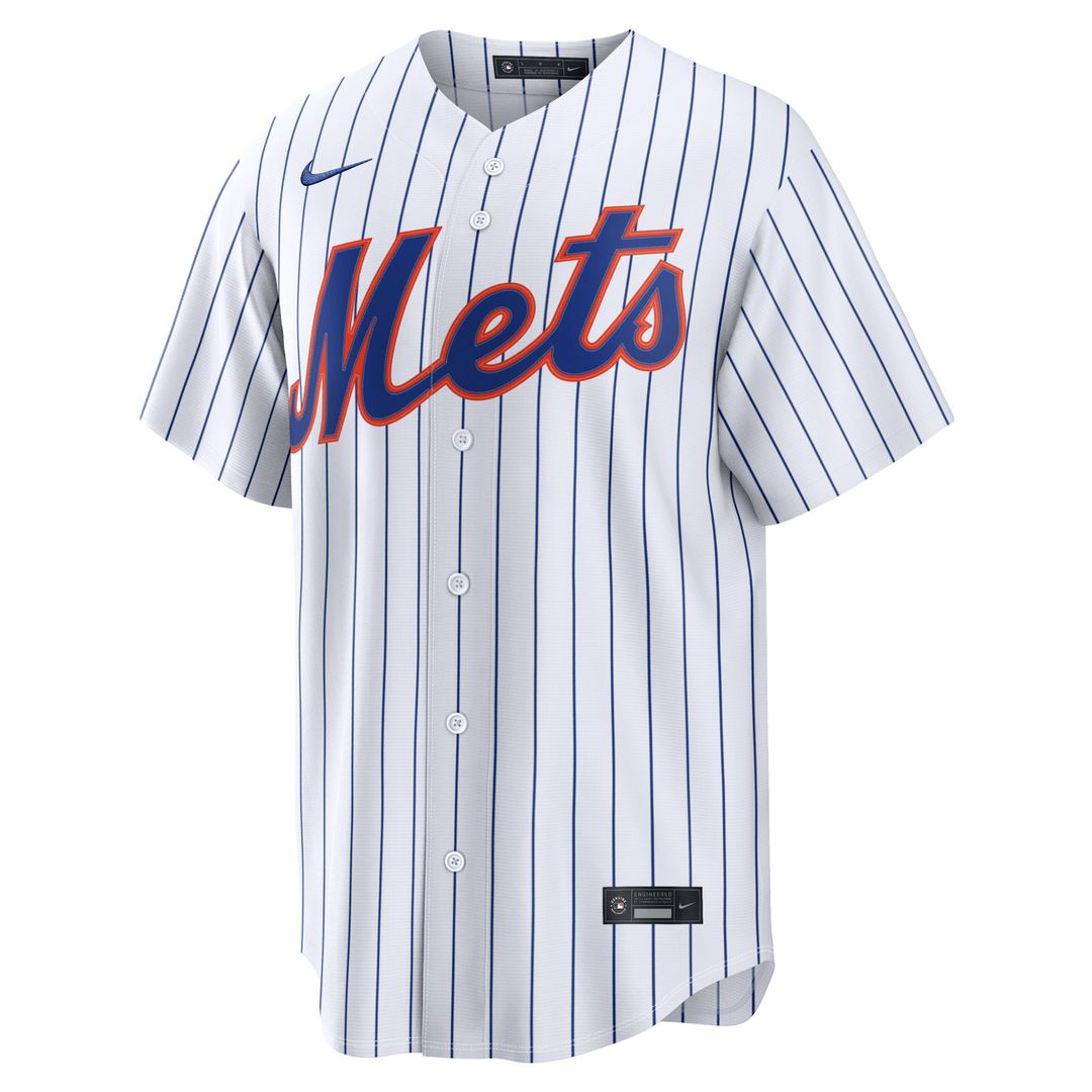 New York Mets Dedniel Núñez Nike White Home Replica Jersey product image 2, provided for visual reference and product detail