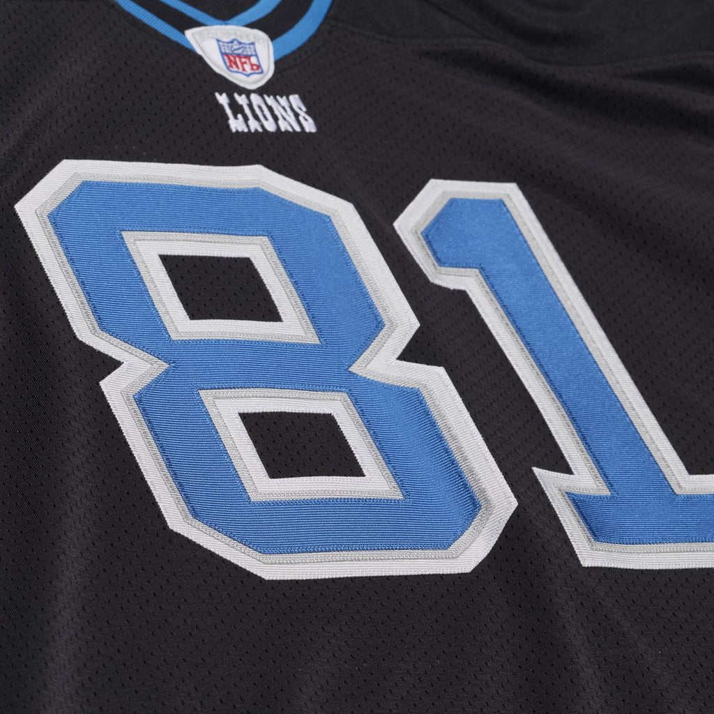 Detroit Lions Calvin Johnson Mitchell & Ness Black 2007 Authentic Throwback Jersey product image 4, provided for visual