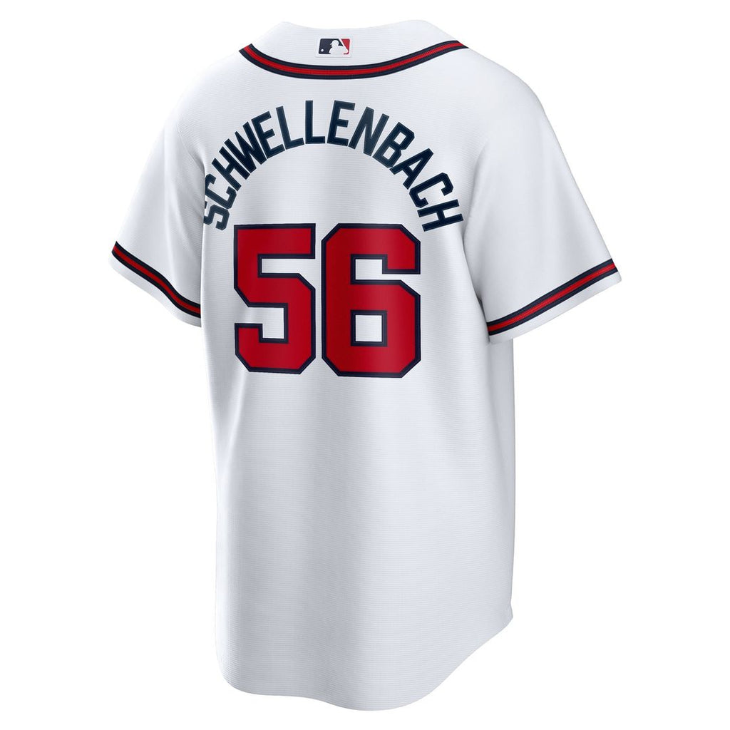 Atlanta Braves Spencer Schwellenbach Nike White Home Replica Jersey product image 3, provided for visual reference and