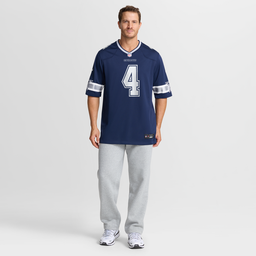 Dallas Cowboys Dak Prescott Nike Navy Game Team Jersey product image 7, provided for visual reference and product detail