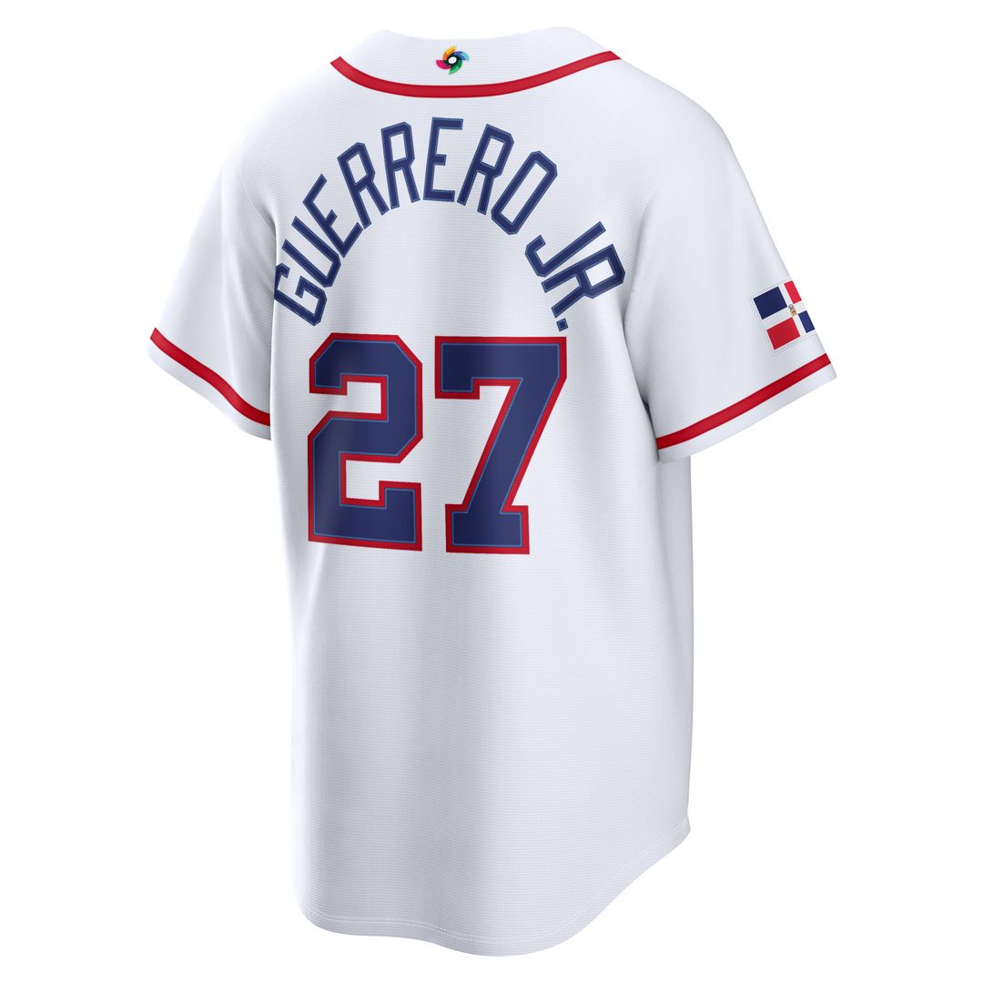 Dominican Republic Baseball Vladimir Guerrero Jr. Nike White 2026 World Baseball Classic Home Stadium Jersey product image