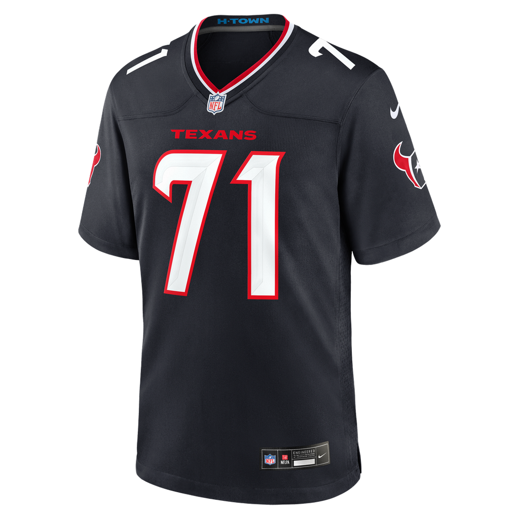Houston Texans Braden Smith Nike Navy Team Game Jersey product image 2, provided for visual reference and product detail