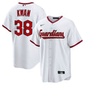 Cleveland Guardians Steven Kwan Nike White Home Replica Jersey product image 1, provided for visual reference and product