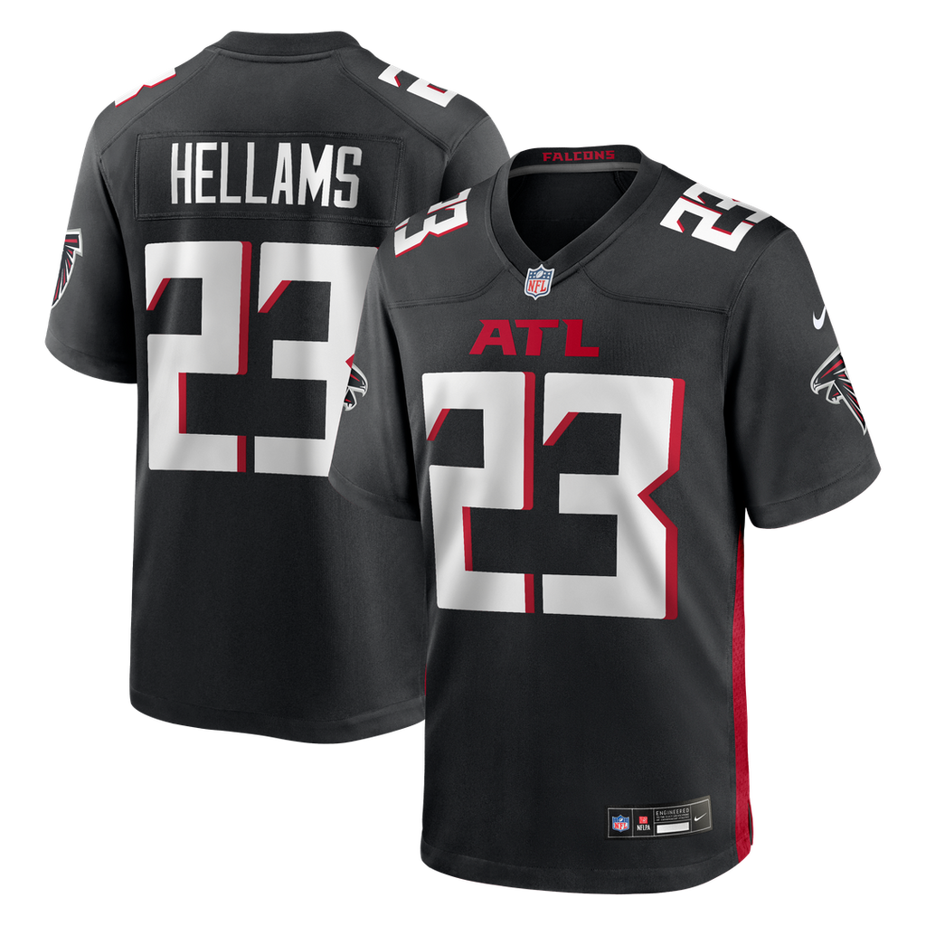 Atlanta Falcons DeMarcco Hellams Nike Black Team Game Jersey product image 1, provided for visual reference and product