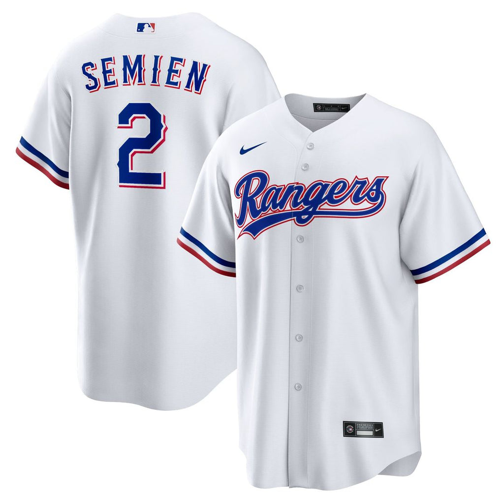 Texas Rangers Marcus Semien Nike White Home Replica Player Jersey product image 1, provided for visual reference and product