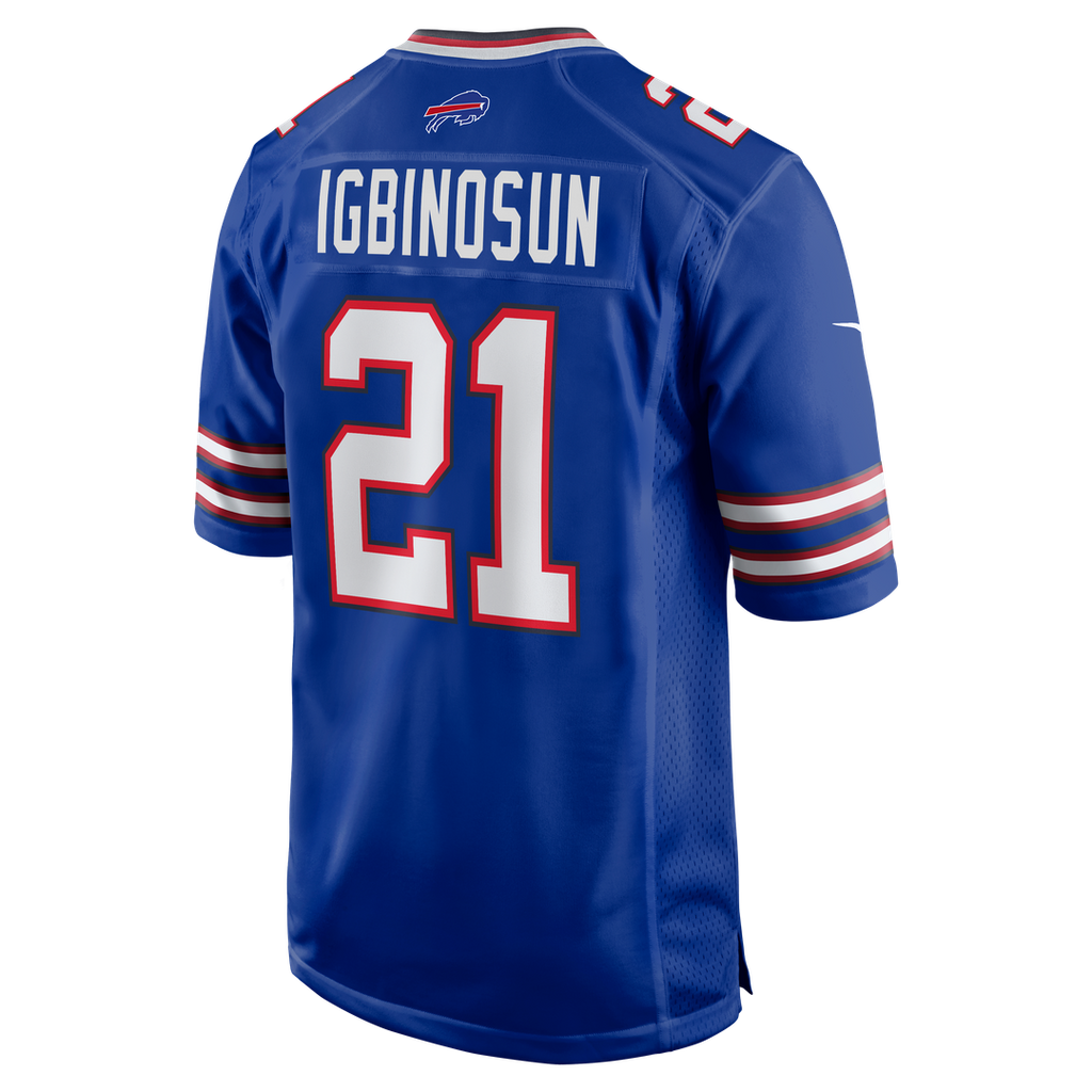 Buffalo Bills Davison Igbinosun Nike Royal Team Game Jersey product image 5, provided for visual reference and product