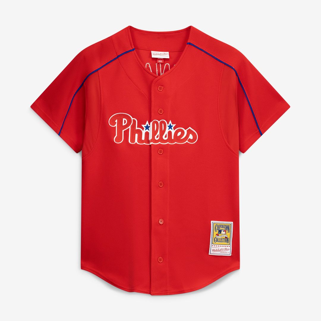 Philadelphia Phillies Ryan Howard Mitchell & Ness Red Cooperstown Collection Batting Practice Jersey product image 2,