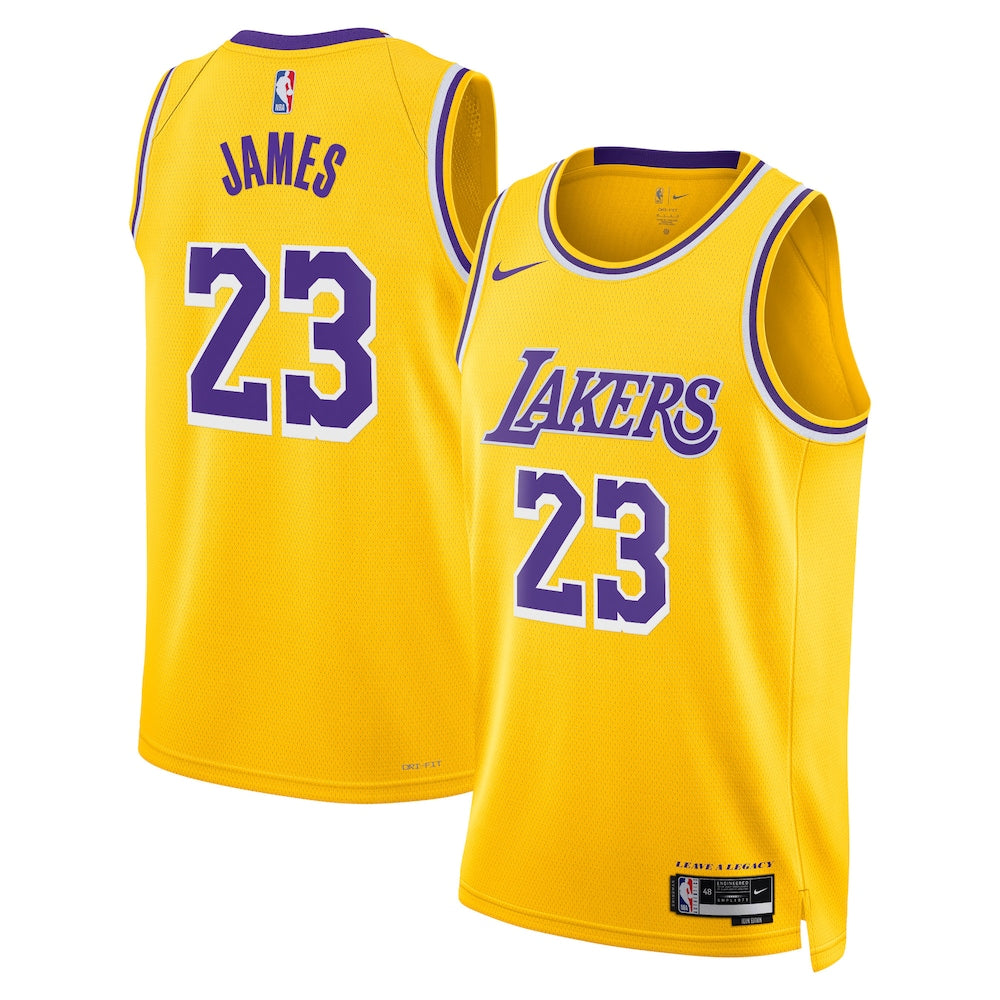 Los Angeles Lakers Icon Edition Swingman Jersey Gold Lebron James Unisex | RTJ13373 product image 1, provided for visual