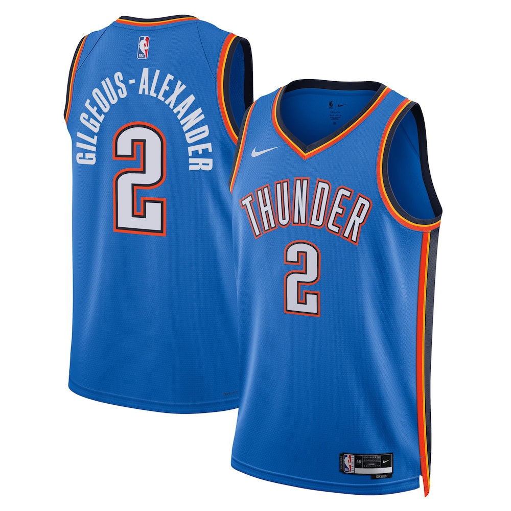 Oklahoma City Thunder Icon Edition Swingman Jersey Blue Shai Gilgeous Alexander Unisex | RTJ13353 product image 1, provided