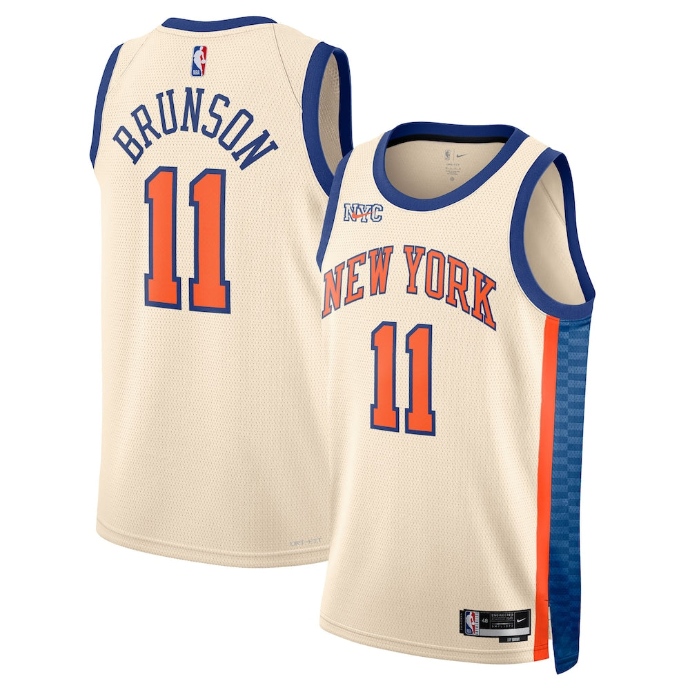 New York Knicks 202526 City Edition Swingman Jersey White Jalen Brunson Unisex | RTJ13306 product image 1, provided for