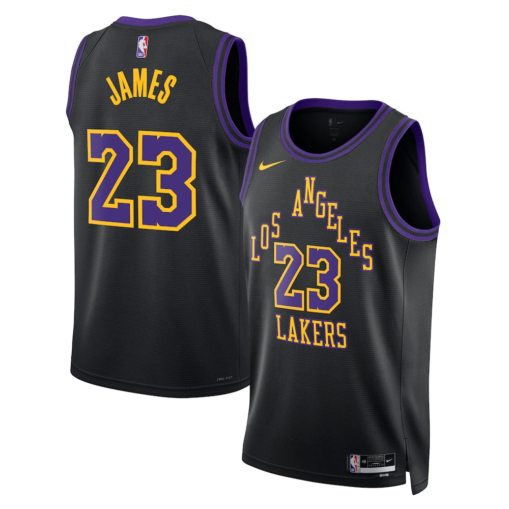 Los Angeles Lakers 202526 City Edition Swingman Jersey Black Lebron James Unisex | RTJ13196 product image 1, provided for