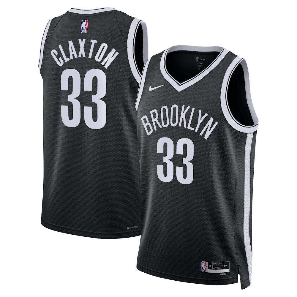 Brooklyn Nets Icon Edition Swingman Jersey Black Nic Claxton Unisex | RTJ13199 product image 1, provided for visual