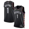 Brooklyn Nets 202526 City Edition Swingman Jersey Black Ziaire Williams Unisex | RTJ13153 product image 1, provided for