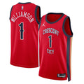 New Orleans Pelicans Jordan Brand Statement Edition Swingman Jersey Red Zion Williamson Unisex | Stitched Jersey RTJS 12014