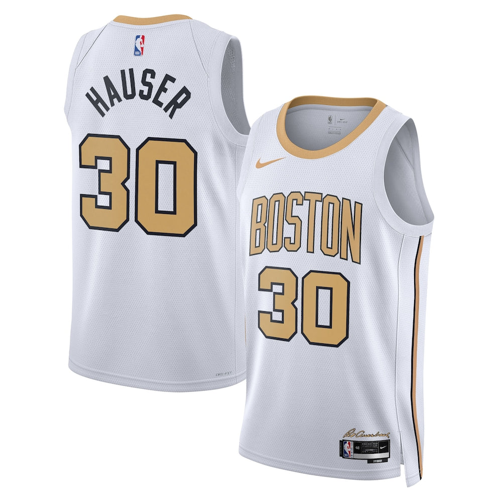 Boston Celtics 2025-26 City Edition Swingman Jersey White Sam Hauser Unisex | Stitched Jersey RTJS 12013 product image 1,