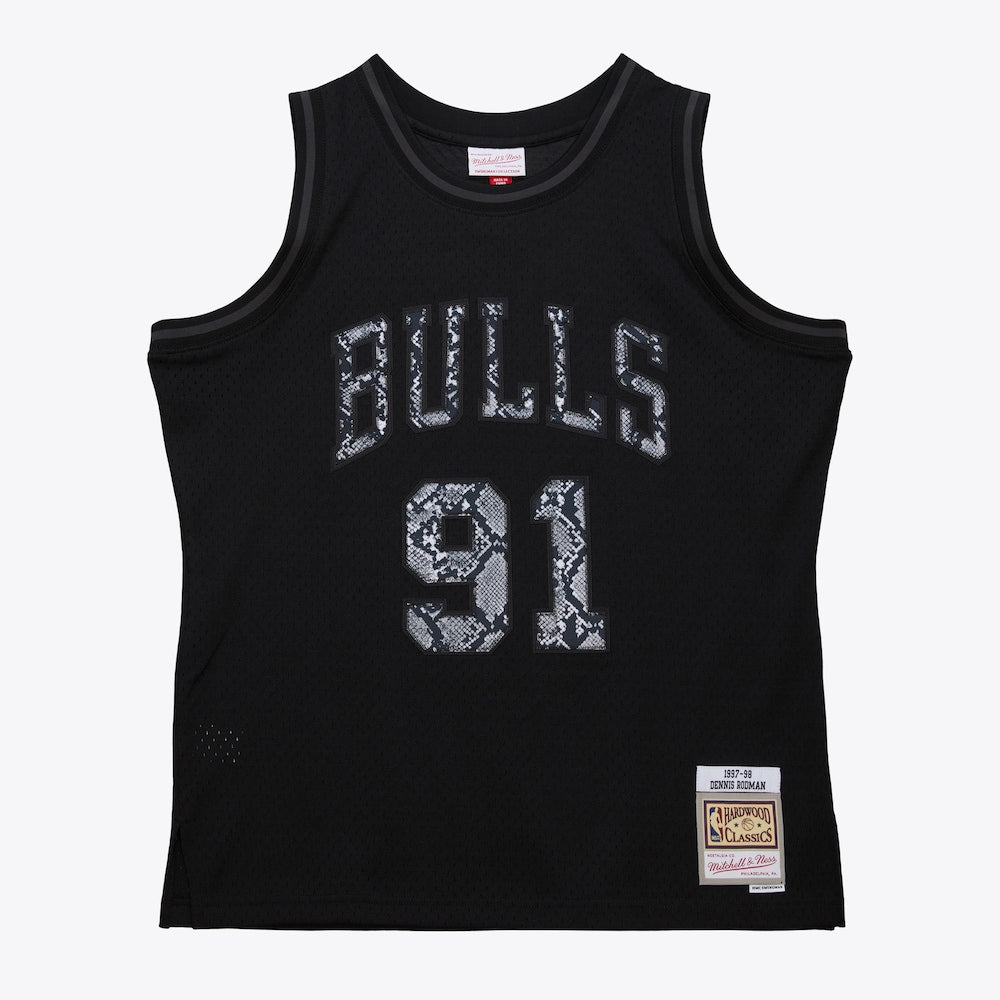 Chicago Bulls Leather Snakeskin Swingman Jersey Dennis Rodman 1997 98 | Stitched Jersey RTJS 11796 product image 1, provided