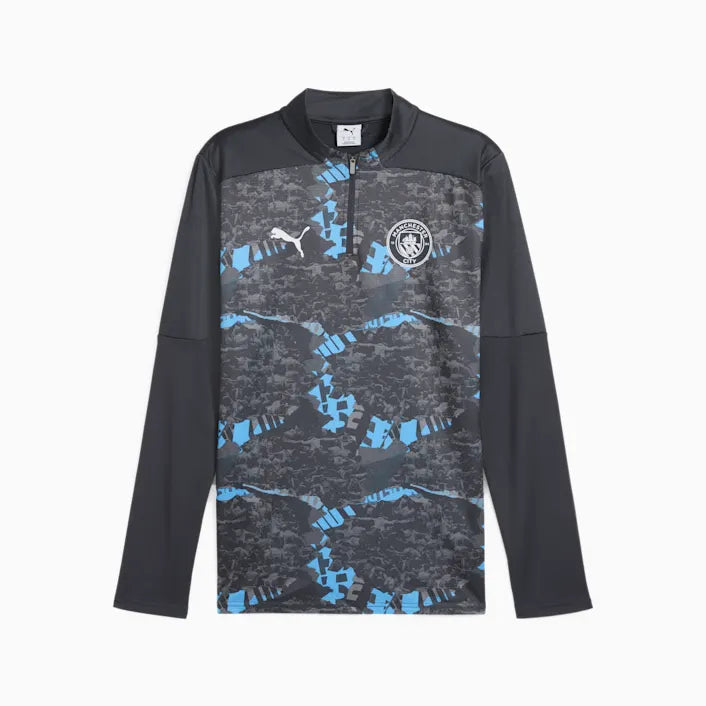 PUMA Manchester City Men Pre-Match Quarter-Zip Top - 779156 74 product image 1, provided for visual reference and product