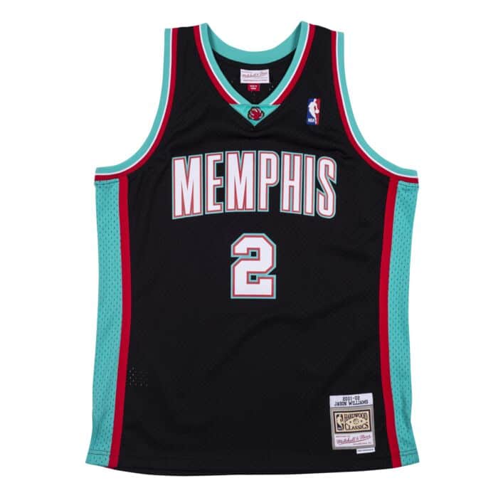 Memphis Grizzlies Jason Williams Black 2001-02 Hardwood Classics Swingman Jersey product image 2, provided for visual