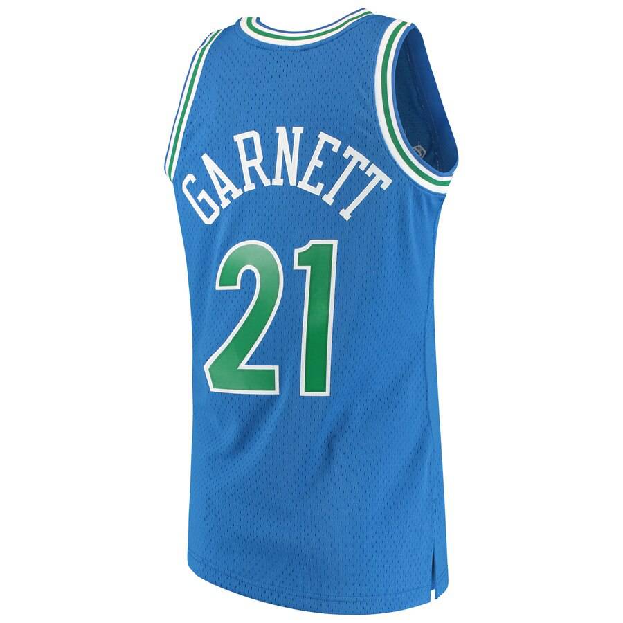 Mens Minnesota Timberwolves Kevin Garnett Mitchell & Ness Blue 1995-96 Hardwood Classics Swingman Jersey product image 3,