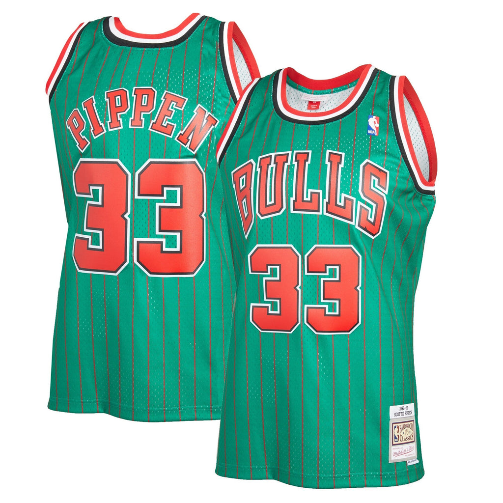 Chicago Bulls Scottie Pippen Mitchell & Ness Green 1995-96 Hardwood Classics Reload 2.0 Swingman Jersey for Men product